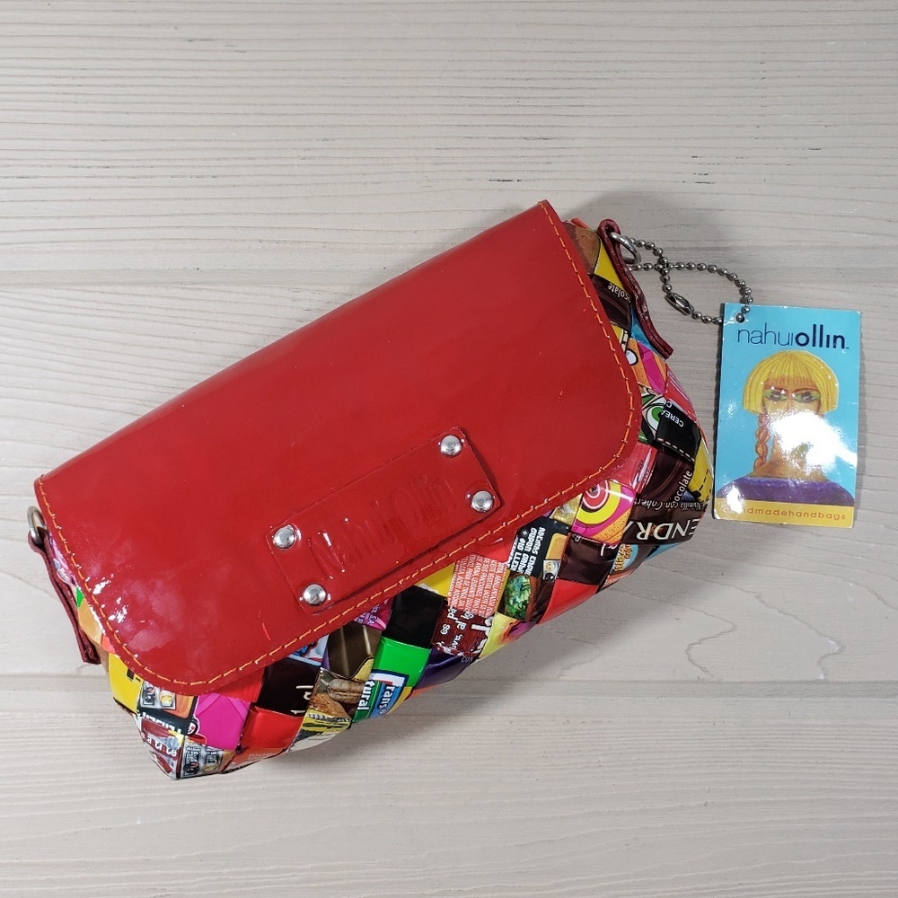 Nahui Ollin Candy Wrapper Clutch/Crossbody Bag NWT